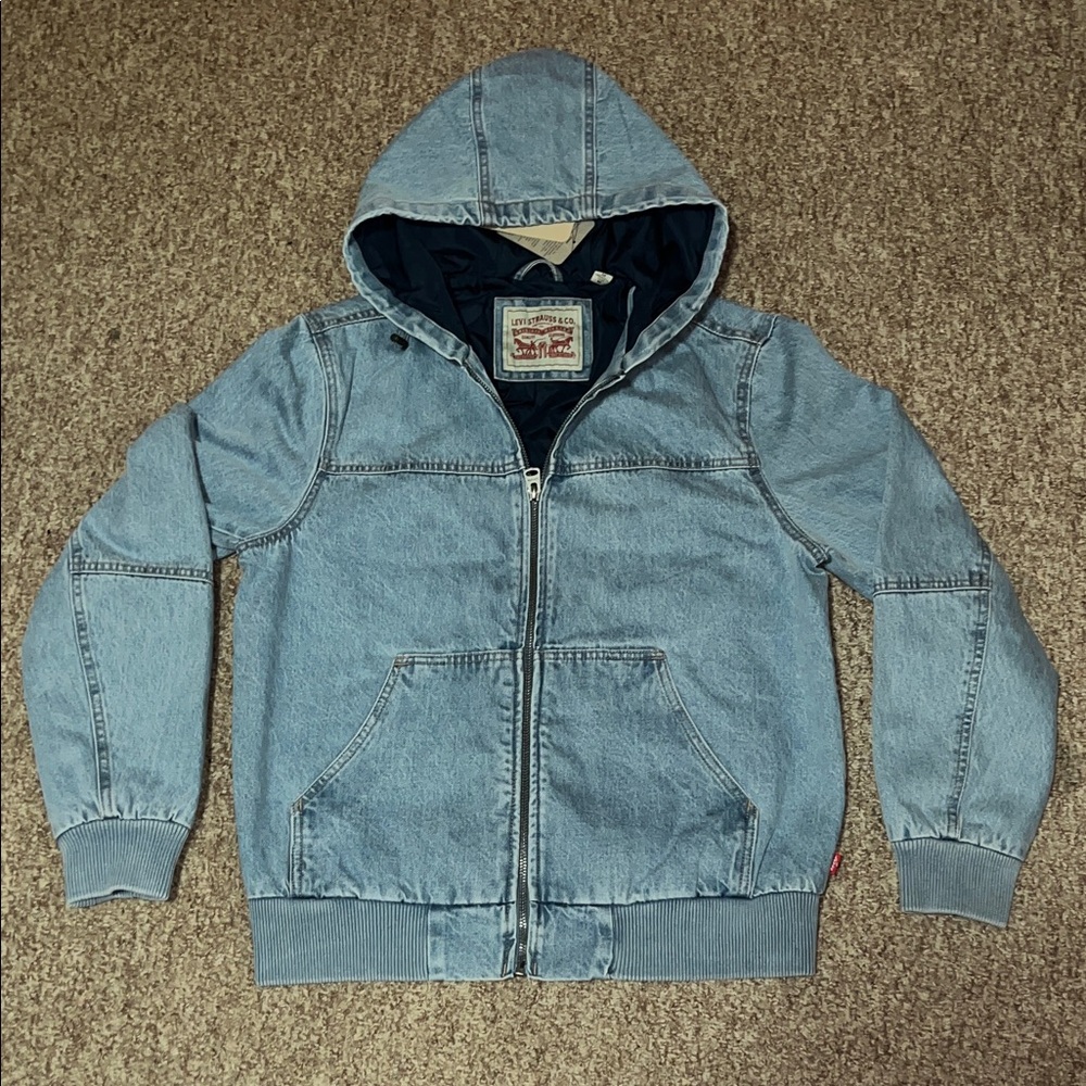 Levi's Classic Blue Hooded Denim Jacket